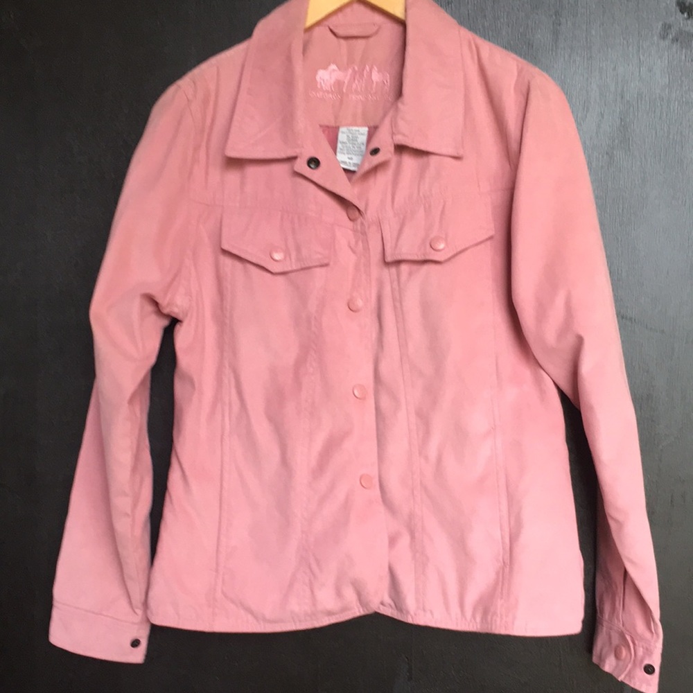 OUTBACK TRADING CO. WOMEN PINK SUEDE JACKET SIZE MEDIUM